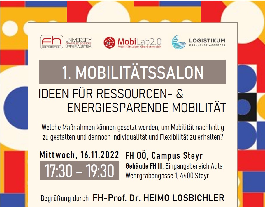 Der 1. Mobilitätssalon findet zum Thema "Ideen für Ressourcen- & Energiesparende Mobilität" statt